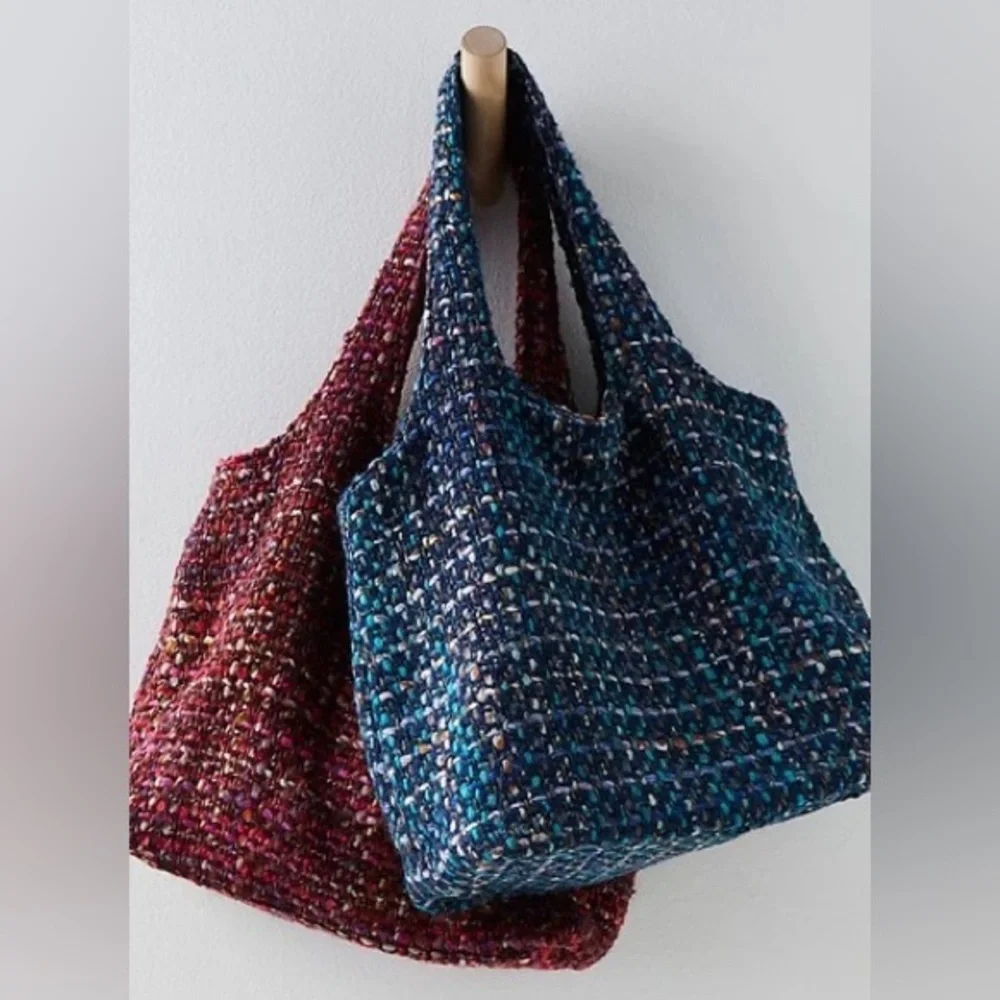 Anna Sui Multi Tweed Tote-Magenta Tweed